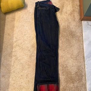 Flannel lined jean